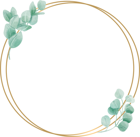 Watercolor Leaf Frame